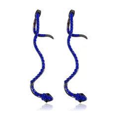 Серьги Змея, цвет синий 1G0252-2