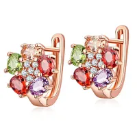 Серьги Цветок с позолотой 1G0263