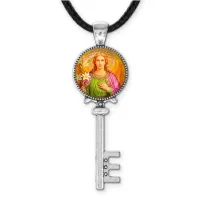 Кулон ключ, цвет серебро, со шнурком, Архангел Михаил C1116043