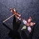 Серьги Цветок с позолотой 1G0264