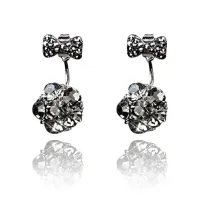 Серьги Бантик со стразами 1G0266