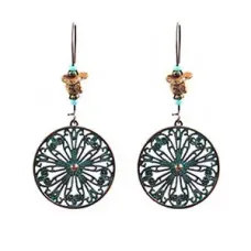 Серьги Этно с бусинами 1G0282