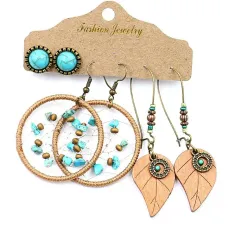 Набор серег с бирюзой 1G0283