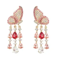 Серьги Бабочка, 65х20х10мм 1G0333