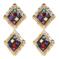 Серьги Ромб, 90х40х10мм 1G0363