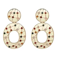 Серьги Овал, 75х45х10мм 1G0370