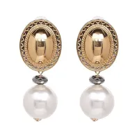 Серьги с жемчугом, 70х30х10мм 1G0372