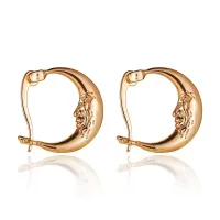 Серьги Полумесяц, 18х18мм, цвет золотой