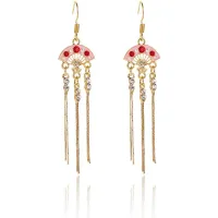 Серьги Веер, 70х15х10мм 1G0414