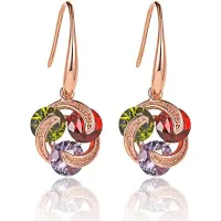 Серьги с позолотой, 26х13х10мм 1G0415