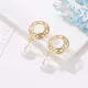 Серьги с барочным жемчугом, 40х20х10мм 1G0419