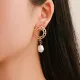 Серьги с барочным жемчугом, 40х20х10мм 1G0419