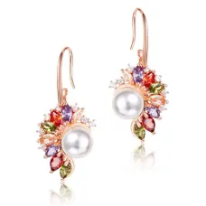 Серьги с жемчугом и позолотой 1G405