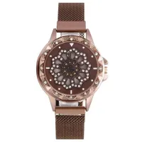 Часы с вращающимся циферблатом, цвет коричневый 1H0003-1