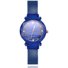 Наручные часы со стразами, цвет синий 1H0008-3