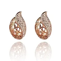 Серьги Капля со стразами 1L0031