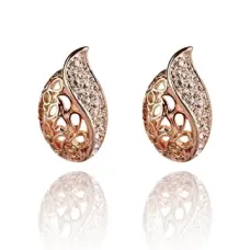 Серьги Капля со стразами 1L0031