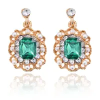 Серьги Винтаж со стразами 1L0034