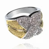 Кольцо со стразами Сваровски, размер 17 UC008-17