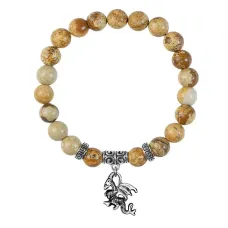 Браслет Дракон (удача, могущество, успех), Песочная яшма BSP-09-25