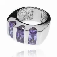 Кольцо с фианитами, размер 18 UC022-18