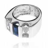 Кольцо с фианитами, размер 16 UC023-16
