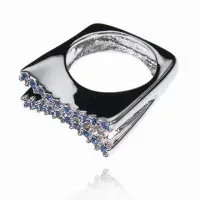 Кольцо со стразами Сваровски, размер 17 UC032-17