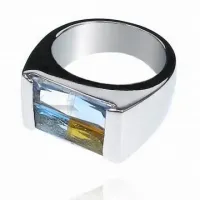 Кольцо со стразами Сваровски, размер 17 UC041-17