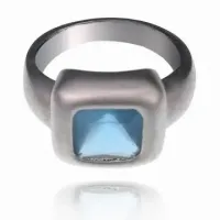 Кольцо с фианитом, размер 18 UC044-18