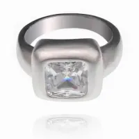 Кольцо с фианитом, размер 17 UC047-17