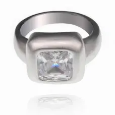 Кольцо с фианитом, размер 17 UC047-17