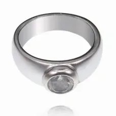 Кольцо с фианитом, размер 17 UC048-17