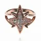 Кольцо Звезда со стразами Сваровски, размер 19 UC053-19