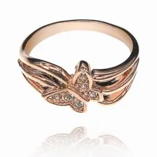 Кольцо Бабочка со стразами Сваровски, размер 16 UC056-16