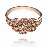 Кольцо со стразами Сваровски, размер 18 UC064-18