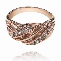 Кольцо со стразами Сваровски, размер 17 UC066-17