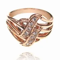 Кольцо со стразами Сваровски, размер 17 UC068-17