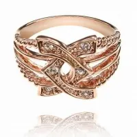 Кольцо со стразами Сваровски, размер 19 UC069-19