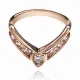Кольцо Сердце со стразами Сваровски, размер 16 UC072-16