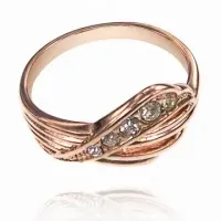 Кольцо со стразами Сваровски, размер 17 UC075-17