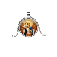 Кулон, цвет серебро, с цепочкой, Архангел Михаил C1117026