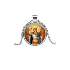 Кулон, цвет серебро, с цепочкой, Архангел Михаил C1117026