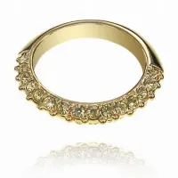 Кольцо со стразами Сваровски, размер 17 UC078-17