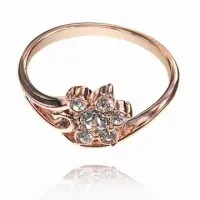 Кольцо След со стразами Сваровски, размер 16 UC079-16