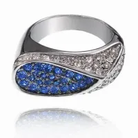 Кольцо Капля со стразами Сваровски, размер 18 UC087-18