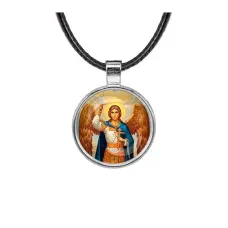 Кулон, цвет серебро, со шнурком, Архангел Михаил C1117027