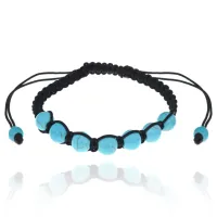 Браслет Шамбала, 8мм, бирюза BS535-02