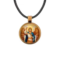 Кулон, цвет бронза, со шнурком, Архангел Михаил C1117029