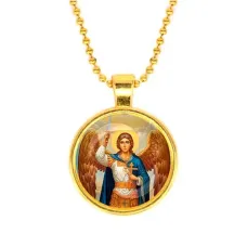 Кулон, цвет золото, с цепочкой, Архангел Михаил C1117032