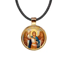 Кулон, цвет золото, со шнурком, Архангел Михаил C1117033